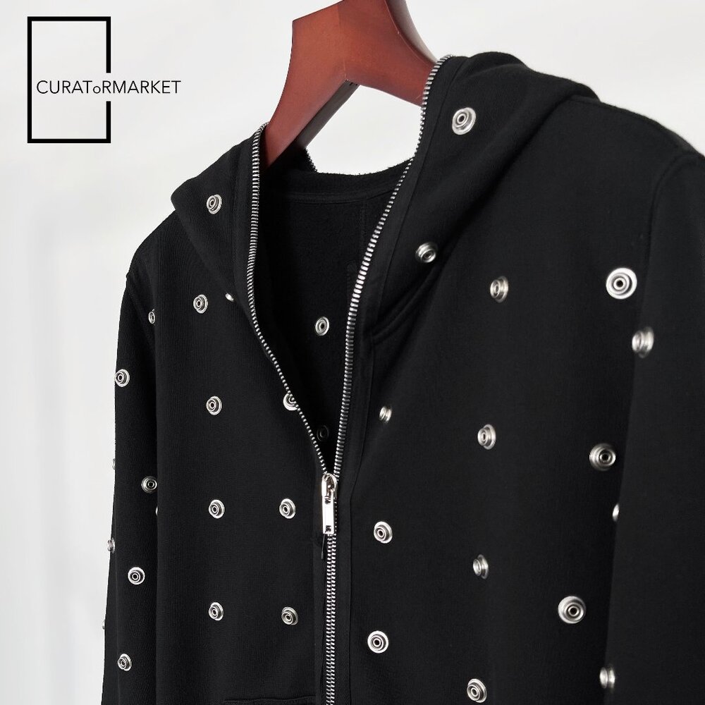 Rick Owens DRKSHDW: Jumbo Gimp Hoodie Press Stud Button Sealed Zip SS24 Lido - Picture 4 of 16